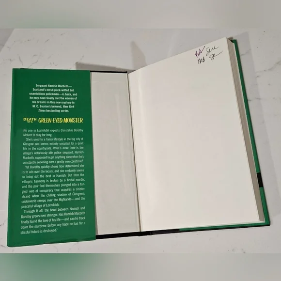 Death of a Green-Eyed Monster A Hamish Macbeth Mystery Hardcover Book - Picture 4 of 6